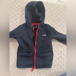 Patagonia Navy and Red Baby Fleece.